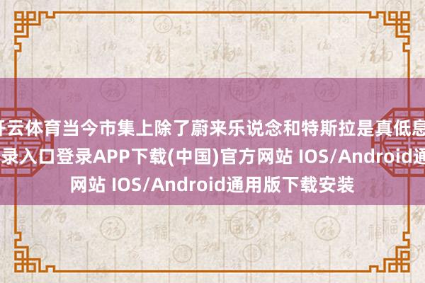 开云体育当今市集上除了蔚来乐说念和特斯拉是真低息-开云kaiyun登录入口登录APP下载(中国)官方网站 IOS/Android通用版下载安装