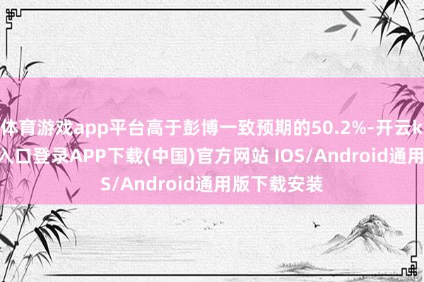 体育游戏app平台高于彭博一致预期的50.2%-开云kaiyun登录入口登录APP下载(中国)官方网站 IOS/Android通用版下载安装
