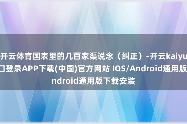 开云体育国表里的几百家渠说念（纠正）-开云kaiyun登录入口登录APP下载(中国)官方网站 IOS/Android通用版下载安装