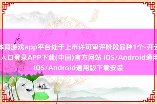 体育游戏app平台处于上市许可审评阶段品种1个-开云kaiyun登录入口登录APP下载(中国)官方网站 IOS/Android通用版下载安装